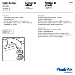 Plumb Pak Dual Thread 15/16 in. x 55/64 in. White Swivel Sprayrator