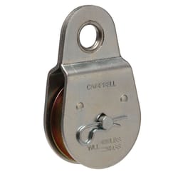 Campbell Chain 2 in. D Zinc Plated Steel Fixed Eye Single Sheave Rigid Eye Pulley