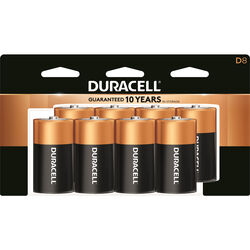 Duracell Coppertop D Alkaline Batteries 8 pk Carded