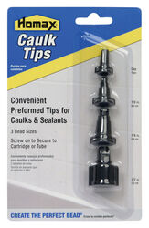 Homax Black Professional Zinc Alloy Caulk Tips 3 pk