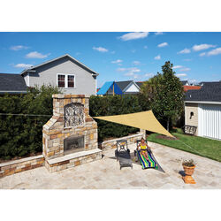 Coolaroo Ready-To-Hang Polyethylene Triangle Shade Sail Canopy 142 in. W X 142 in. L