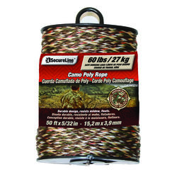 SecureLine 5/32 in. D X 50 ft. L Camouflage Braided Poly Rope