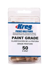 Kreg Wood Paint Grade Wood Plugs 1-1/2 in. Brown 50 pk