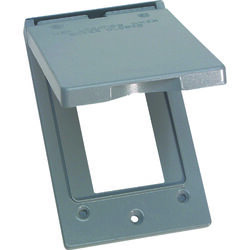 Sigma Electric Rectangle Metal 1 gang Vertical GFCI Cover For Wet Locations