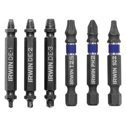 Irwin Impact SCREW-GRIP .15 in. S M2 High Speed Steel Double-Ended Screw Extractor Set 2 in. 6 p