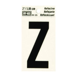 Hy-Ko 2 in. Reflective Black Vinyl Self-Adhesive Letter Z 1 pc