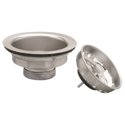 Plumb Pak 3-1/2 in. D Brushed Stainless Steel Sink Strainer