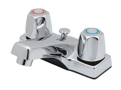 OakBrook Coastal Chrome Two Handle Lavatory Pop-Up Faucet 4 in.