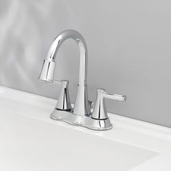 OakBrook Doria Chrome Two Handle LED Lavatory Pop-Up Faucet 4 in.