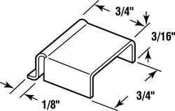 Prime-Line Mill Aluminum Spreader Bar Clip For 7/8 inch 100 pk