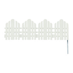 Easy Gardener 22 in. L X 6 in. H Plastic White Garden Fence