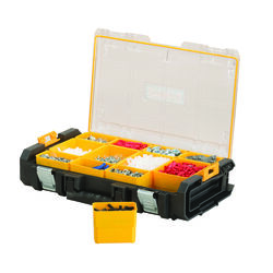 DeWalt ToughSystem 21 in. Black/Yellow Organizer with Clear Lid Black