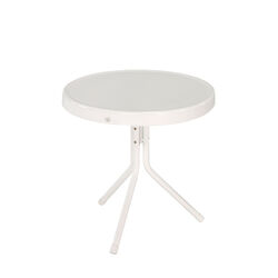 Jack-Post Round White Steel Side Table