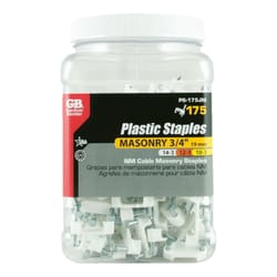 Gardner Bender 3/4 in. W Plastic Insulated Cable Staple 175 pk