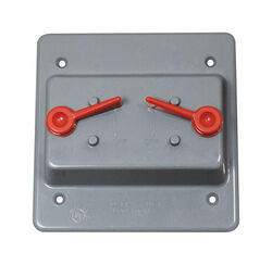 Sigma Electric Square Plastic 2 gang Toggle Switch Cover For Wet Locations