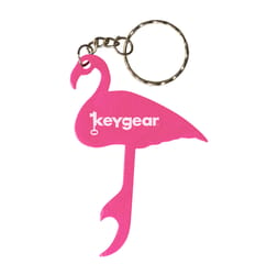KeyGear Metal Pink Flamingo Bottle Opener Key Holder