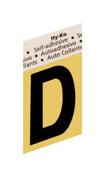 Hy-Ko 1-1/2 in. Black Aluminum Self-Adhesive Letter D 1 pc